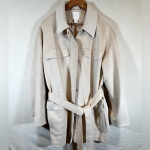 HM Soft Faux Suede Jacket Beige Women’s L